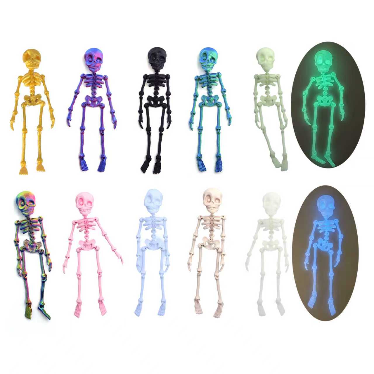 🎃 3D Printed Vintage Skeleton Magnetic Figurine