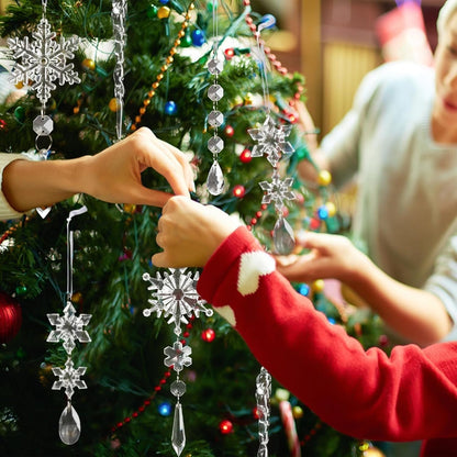 🎅🎄Winter New Year Party Supplies Set - Crystal Snowflake Ornaments For Christmas Tree