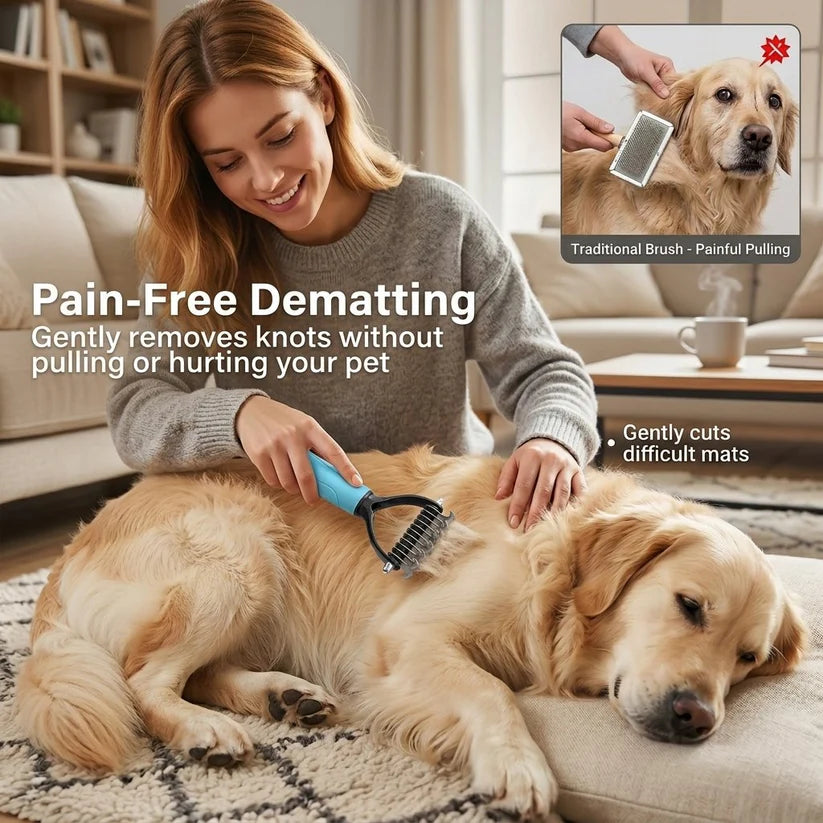 Pet Grooming Tool, Universal Detangling Comb for Dogs and Cats