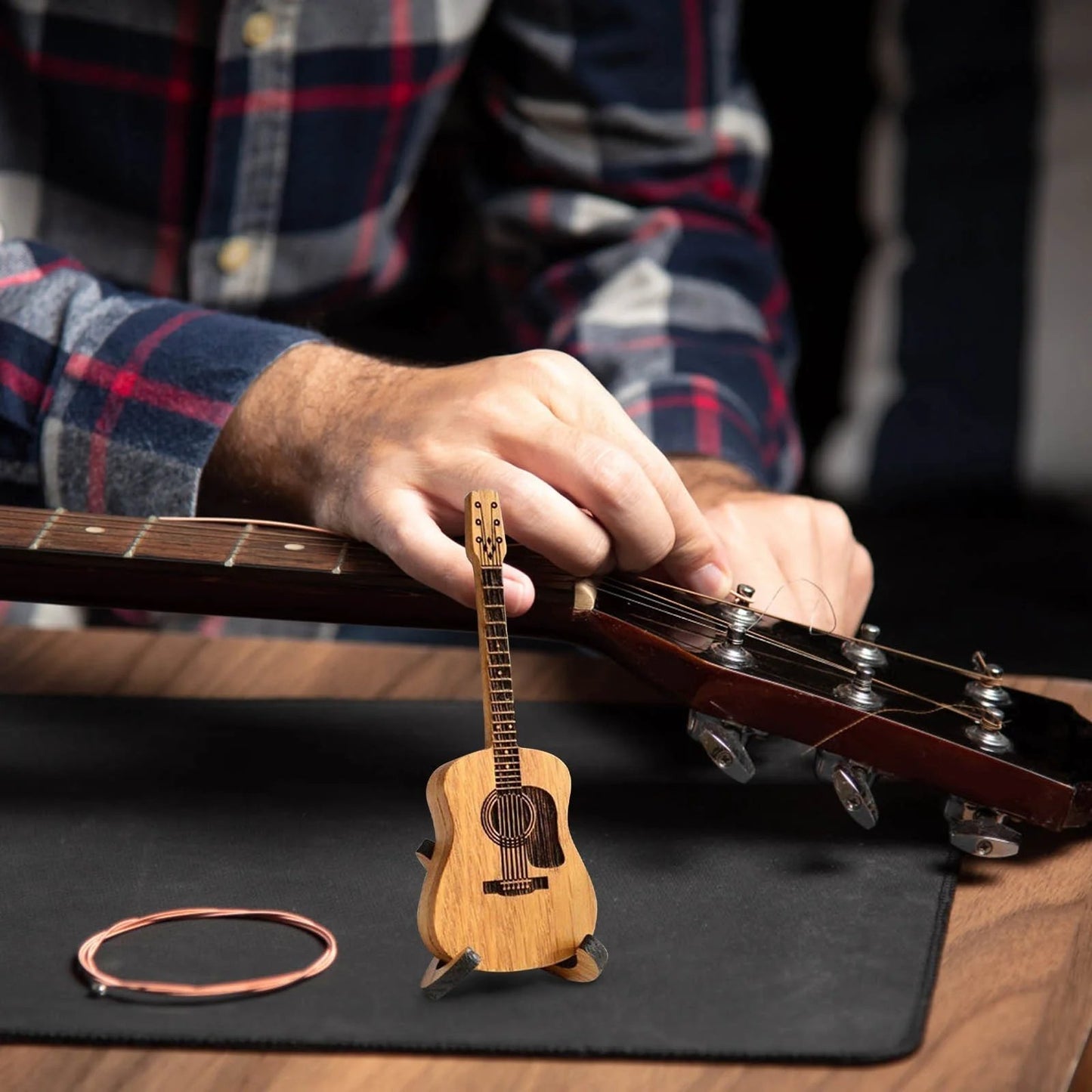 ⏰LAST DAY 50% OFF🎁Mini Cute Edition Wooden Guitar Plectrum Case🎸