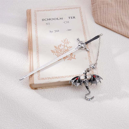 🐉 Your Name on a Fantasy Dragon Sword Bookmark!