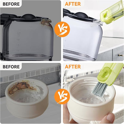 ✨3-in-1 Crocodile Brush 🐊  Deep Cleaning for Narrow Cup Lids & Tableware Gaps 🧼