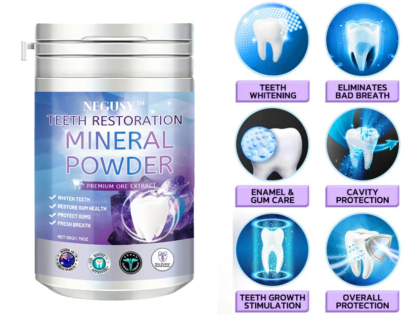 NEGUSY™ Teeth Restoration Mineral Powder🦷(TGA recommended)(🎁Flash Sale - Don’t Miss Out)