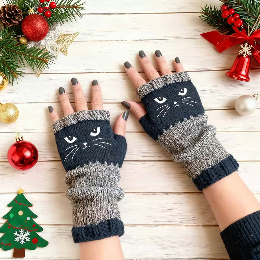 💥Buy 2 Get 1 Free(Must Add 3 Items to Cart) — Cute Women’s Knitted Cat Gloves🐱