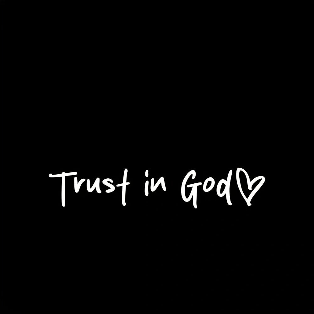 2pcs Trust in God Car Rearview Mirror Sticker, Car Rearview Mirror Decal, Inspirational Vinyl Sticker, Ideal Christian Gift