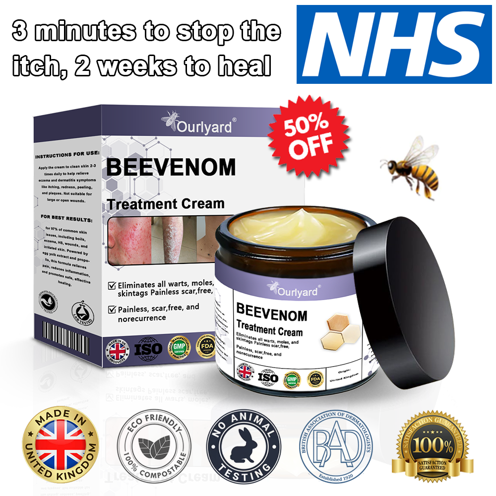 Ourlyard® Bee Venom Skin Treatment Cream👨‍⚕️Treats warts, growths, infections, and scars, smooths uneven skin, and is certified by the British Association of Dermatologists (BAD)