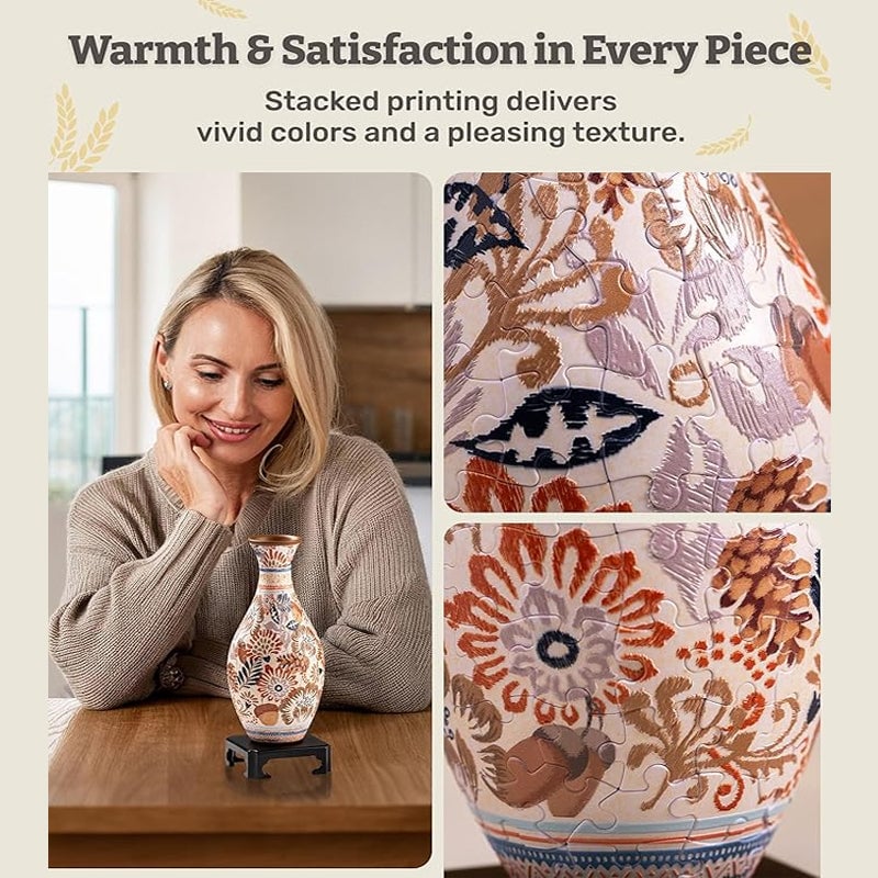 🎄Christmas DIY Magic! 3D Puzzle Vase – The Gift of Creativity & Beauty!