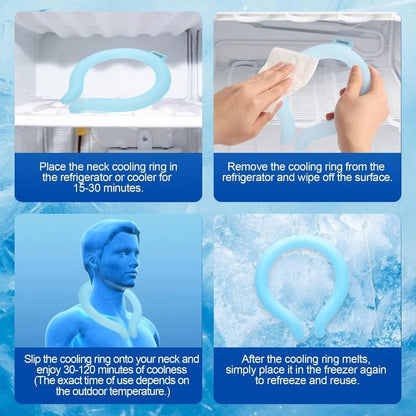 ❄️Reusable Cooling Neck Ring – Long-Lasting Sweat-Free Relief💧🔥
