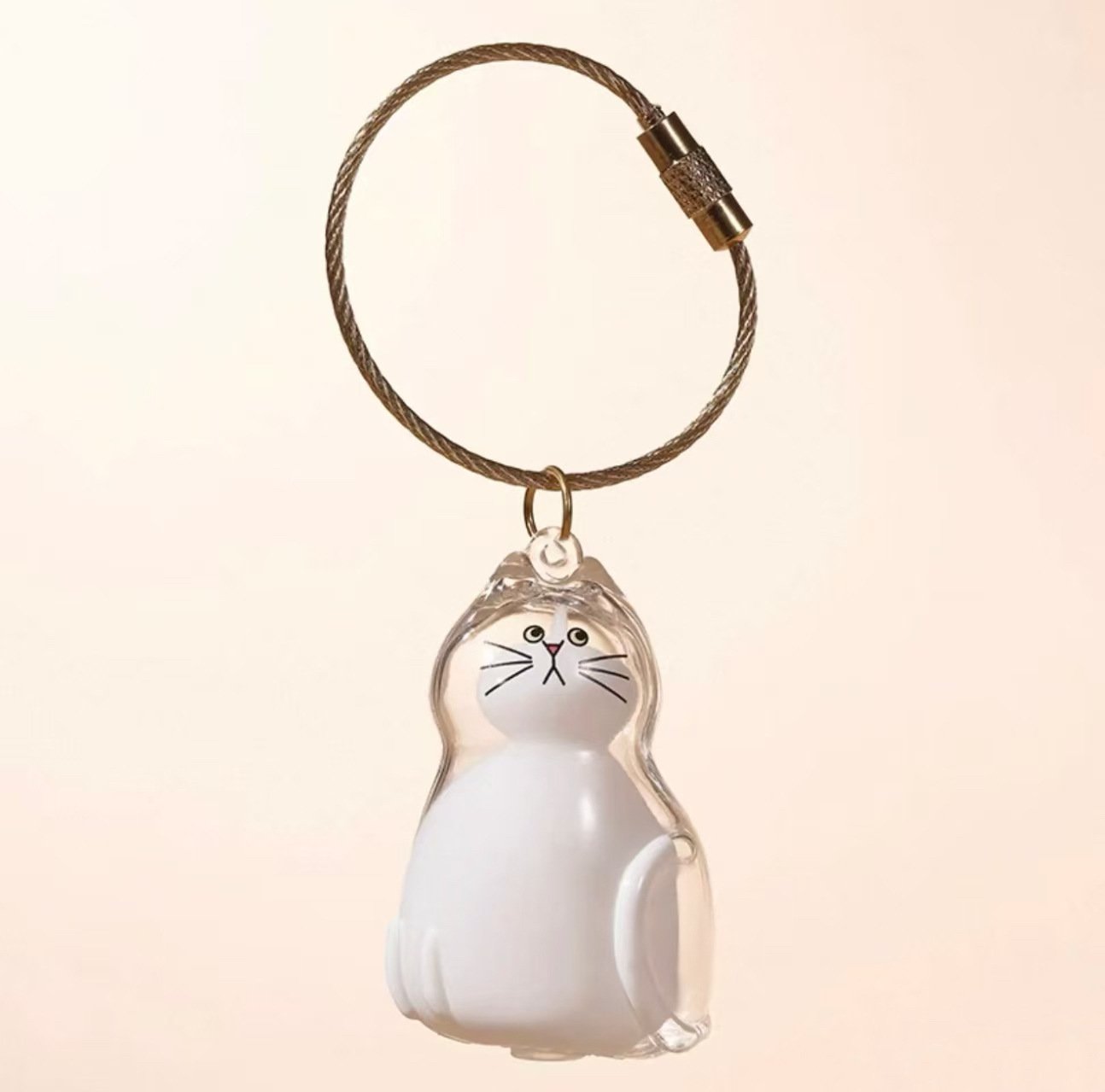 💥 Buy 1 Get 1 Free — Transparent Pet Storage Capsule Keychains 🐱