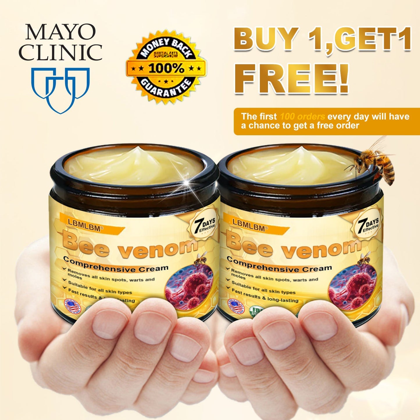 Made and Shipped from USA ✨ LBMLBM® Bee venom Comprehensive Cream 🔥 LAST DAY 80% OFF 💎💎