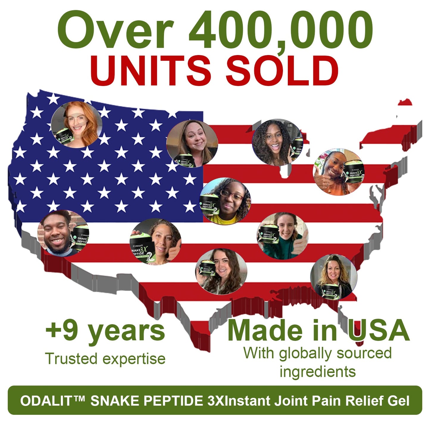 🔥ODALIT™ SNAKE PEPTIDE 3X Instant Joint Pain Relief Gel 🐍💎