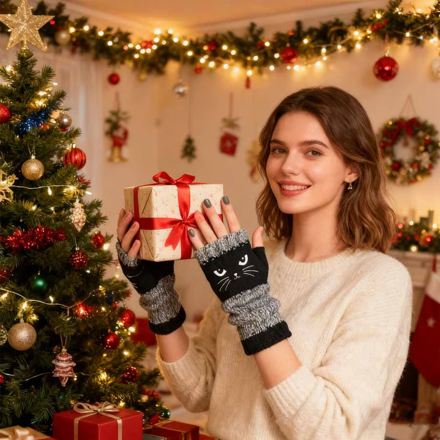💥Buy 2 Get 1 Free(Must Add 3 Items to Cart) — Cute Women’s Knitted Cat Gloves🐱