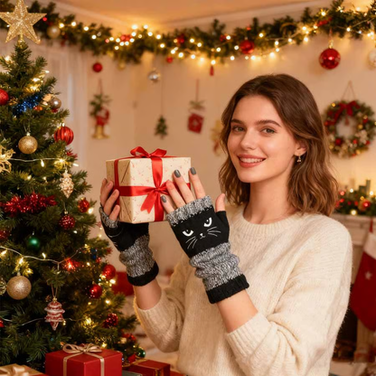 💥Buy 2 Get 1 Free(Must Add 3 Items to Cart) — Cute Women’s Knitted Cat Gloves🐱