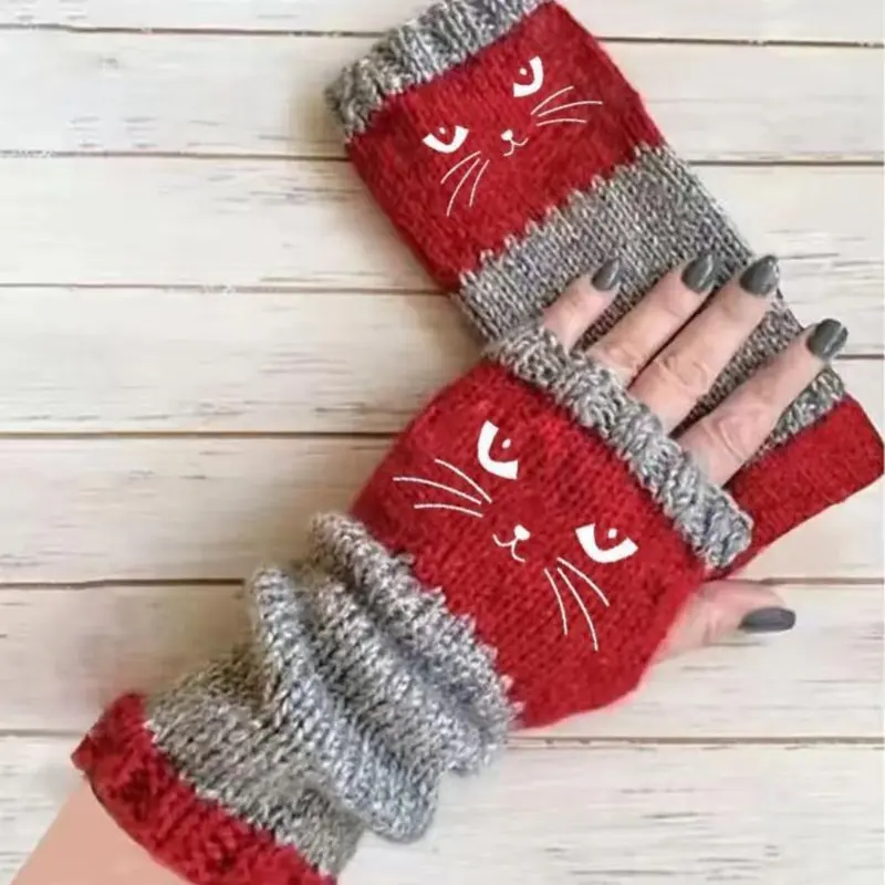 💥Buy 2 Get 1 Free(Must Add 3 Items to Cart) — Cute Women’s Knitted Cat Gloves🐱