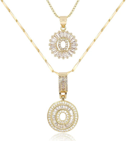 🎁 New Release Mother's Day Gift - 50% Off - Set of 2 - Initial Letter Pendant Necklace