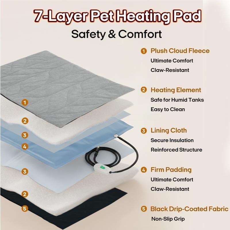 🔥Limited-Time Offer 49% OFF - 🐶 Heated Pet Pad for Dogs & Cats 🐱
