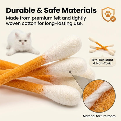 💥 Buy 1 Get 1 Free —❤️For happy, healthy, and active indoor cats🐱Swabs Large Size Cat Toys with Catnip