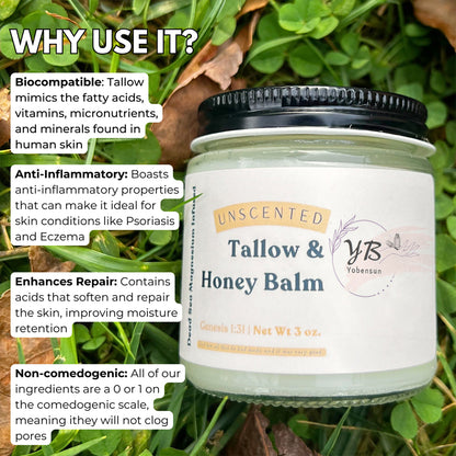 Magnesium Infused Tallow + Honey Balm