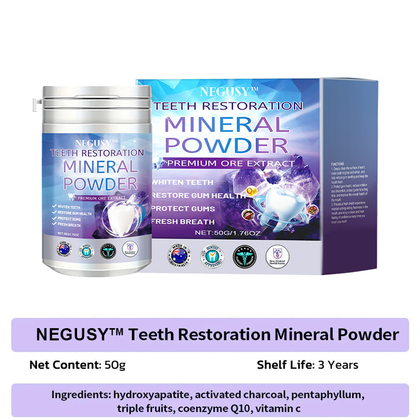 NEGUSY™ Teeth Restoration Mineral Powder🦷(TGA recommended)(🎁Flash Sale - Don’t Miss Out)