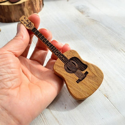 ⏰LAST DAY 50% OFF🎁Mini Cute Edition Wooden Guitar Plectrum Case🎸