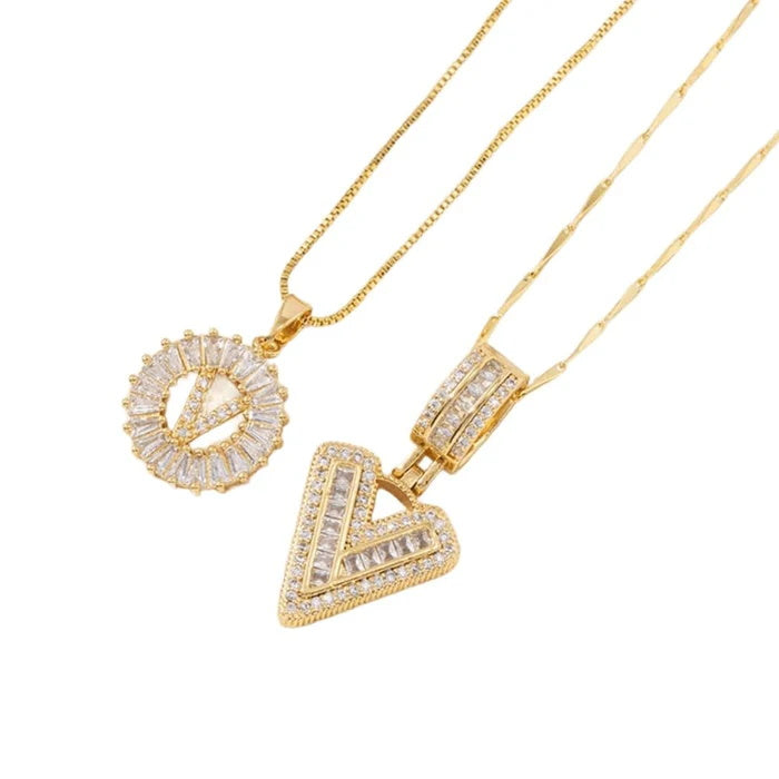 🎁 New Release Mother's Day Gift - 50% Off - Set of 2 - Initial Letter Pendant Necklace