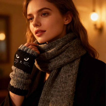 💥Buy 2 Get 1 Free(Must Add 3 Items to Cart) — Cute Women’s Knitted Cat Gloves🐱