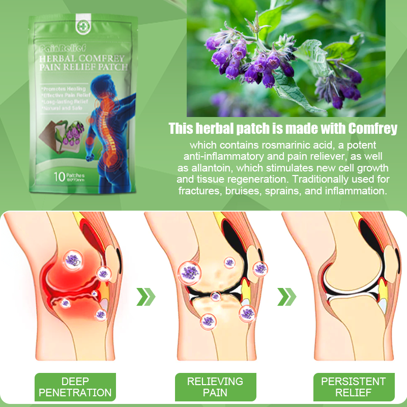 Herbal Comfrey Pain Relief Patch⌛️BUY 2 GET 1 FREE-Limited Time