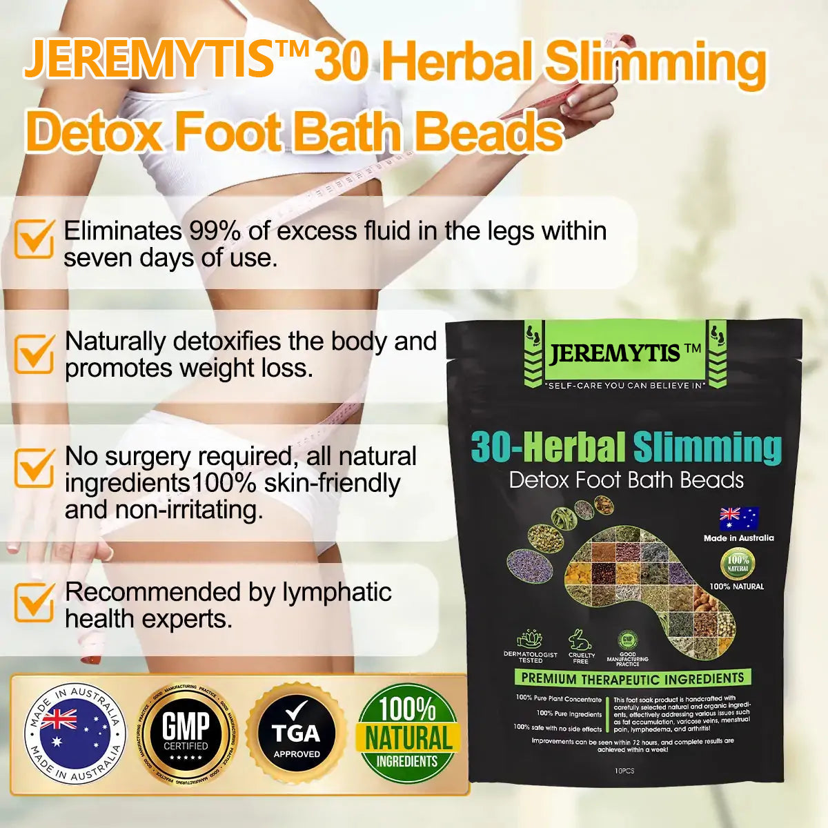 JEREMYTIS™ 30 Herbal Firming Slimming & Detox Foot Bath Beads 🌿