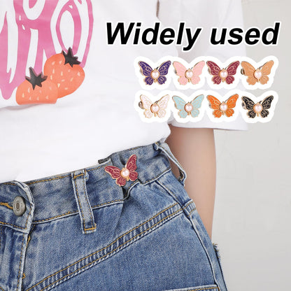 Fix Loose Waistbands in Seconds 🦋 8PCS No-Sew Butterfly Waist Tightener Set