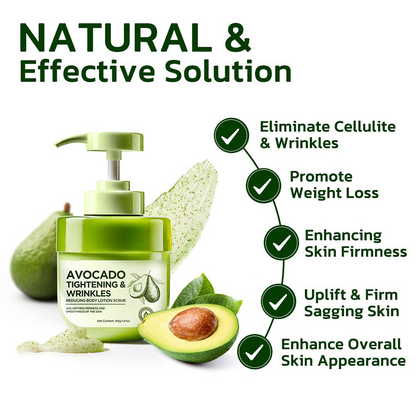 Avocado Tightening & Wrinkles Reducing Body Lotion Scrub (CDA Recommended)