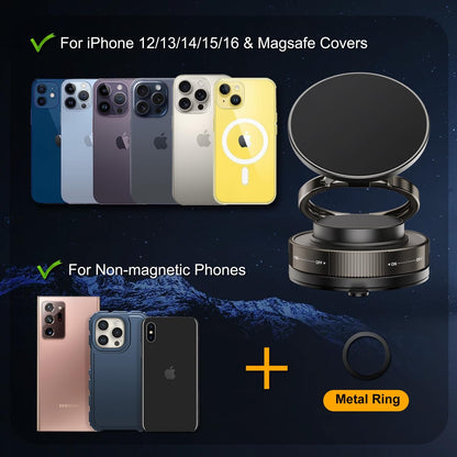 💥2025 Upgraded high-grade material🔥✨360° Adjustable Vacuum Magnetic Phone Holder