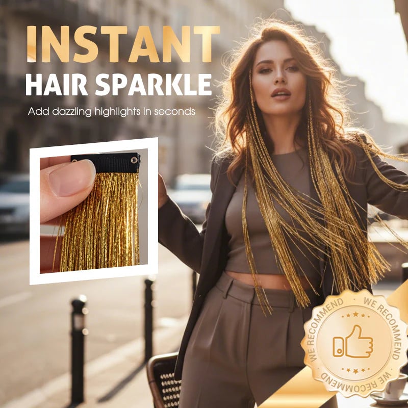 💈Sparkling Clip-in Hair Tinsel (3pcs)