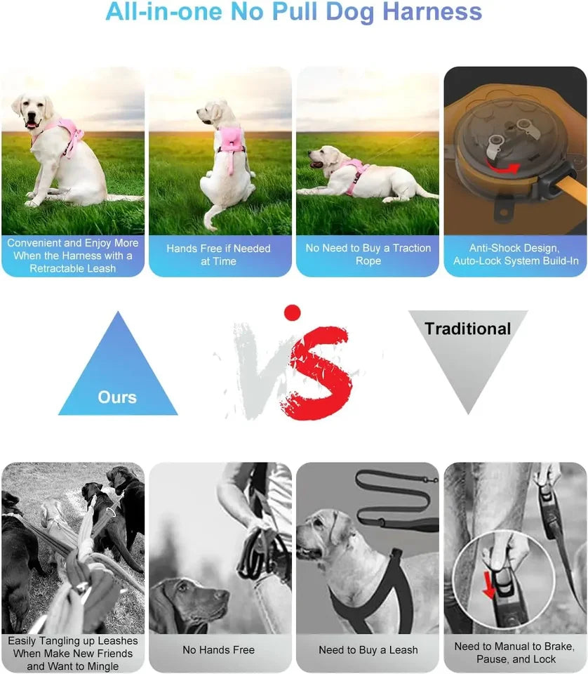🐕 2025 New Ultimate Dog Harness & Leash: Comfort & Control 🐾