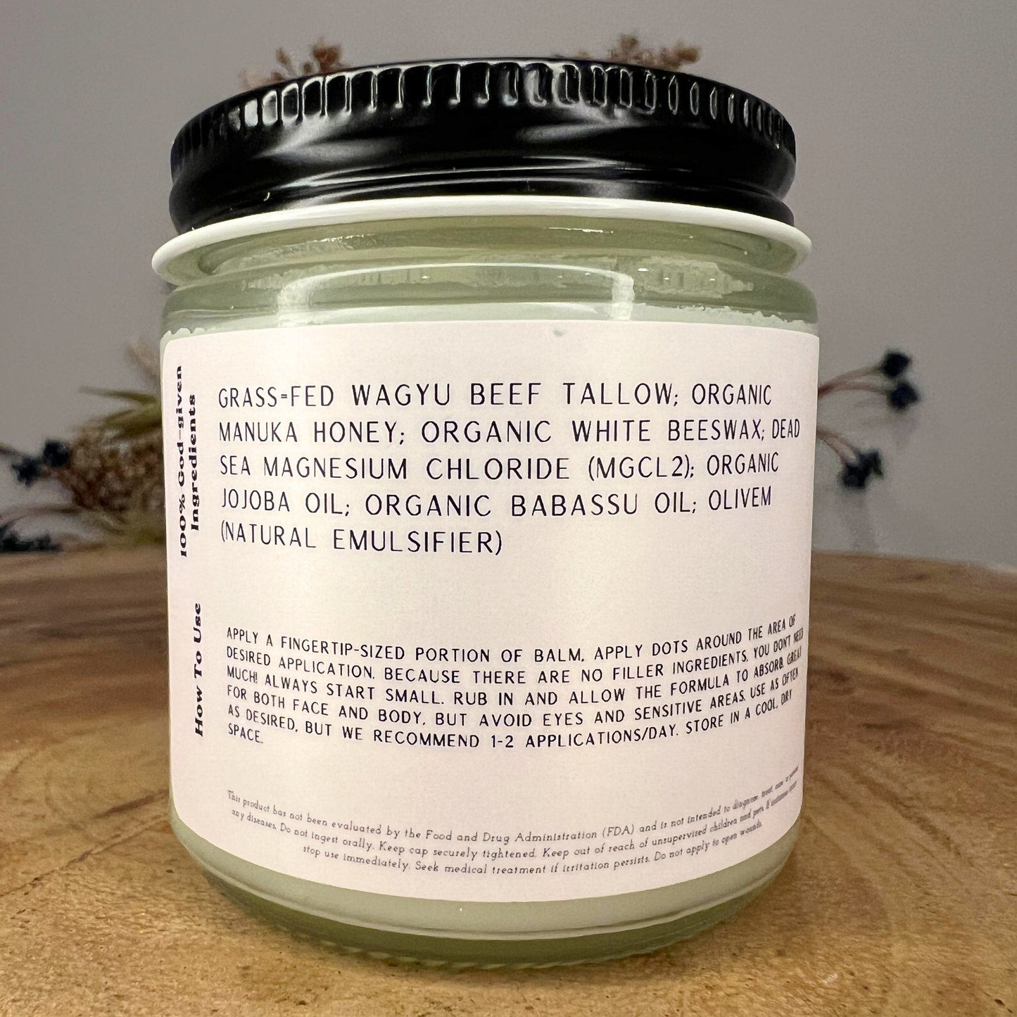 Magnesium Infused Tallow + Honey Balm