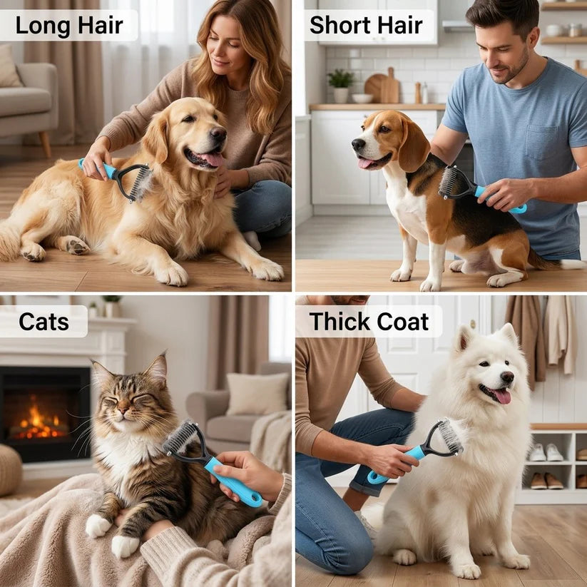 Pet Grooming Tool, Universal Detangling Comb for Dogs and Cats