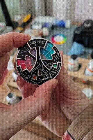 🔥Last Day: BUY 4 GET 4 FREE -🌈Color Fidget Enamel Pin(✨A Wheel Of Twenty Hues)