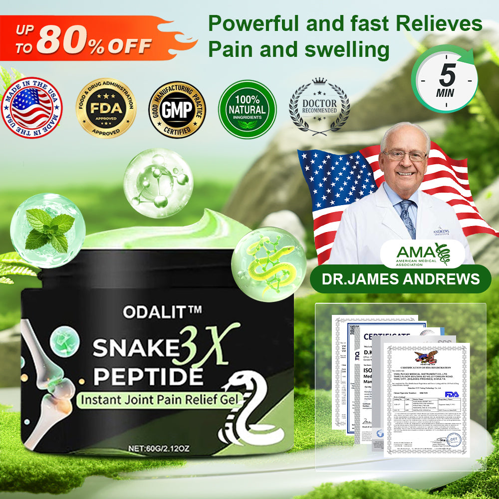 🔥ODALIT™ SNAKE PEPTIDE 3X Instant Joint Pain Relief Gel 🐍💎