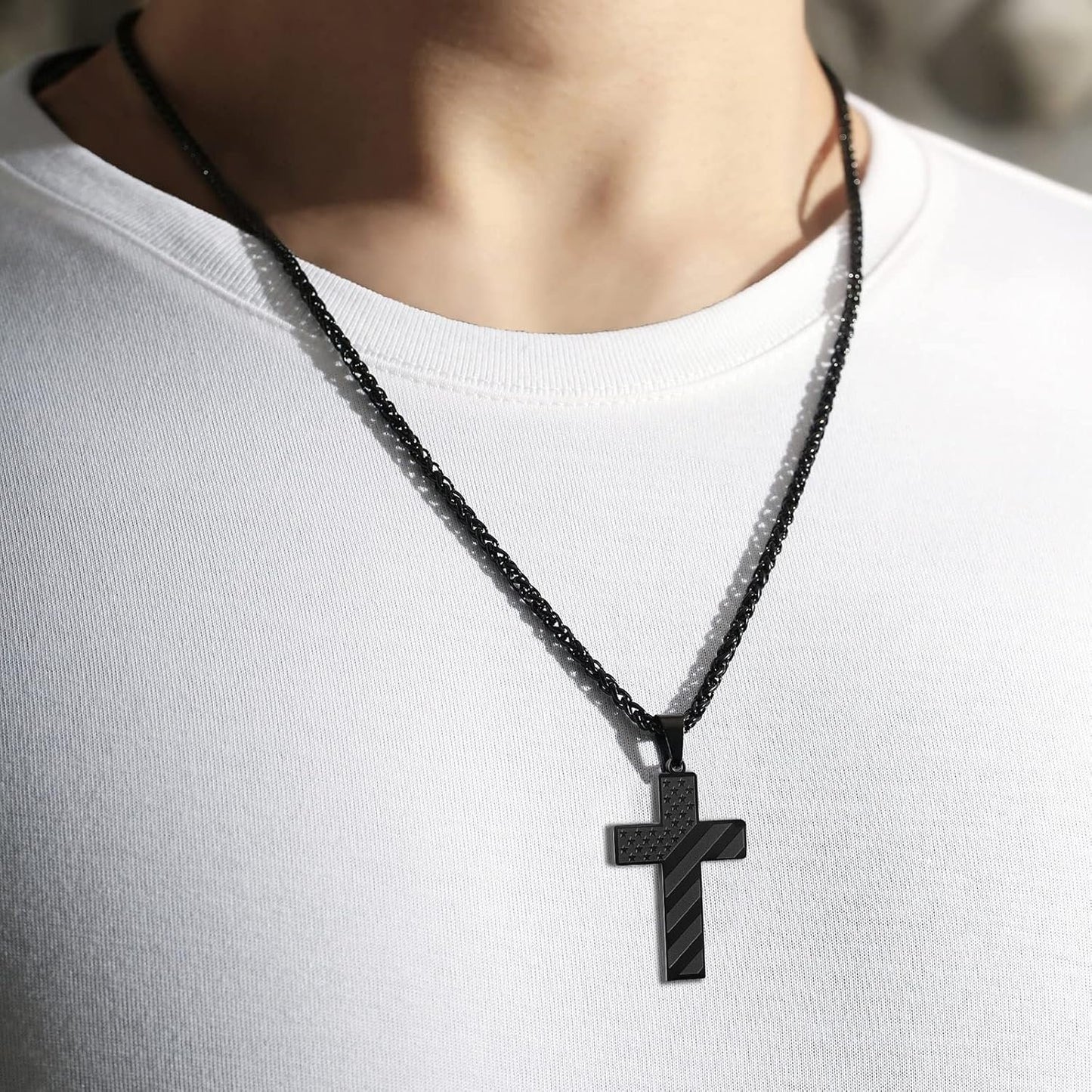 🏆Flash Sale⚡ 50K+ SOLD! Almost Gone-💥Flag Cross Necklace
