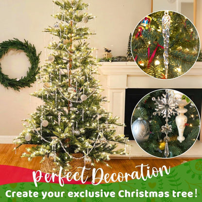 🎅🎄Winter New Year Party Supplies Set - Crystal Snowflake Ornaments For Christmas Tree
