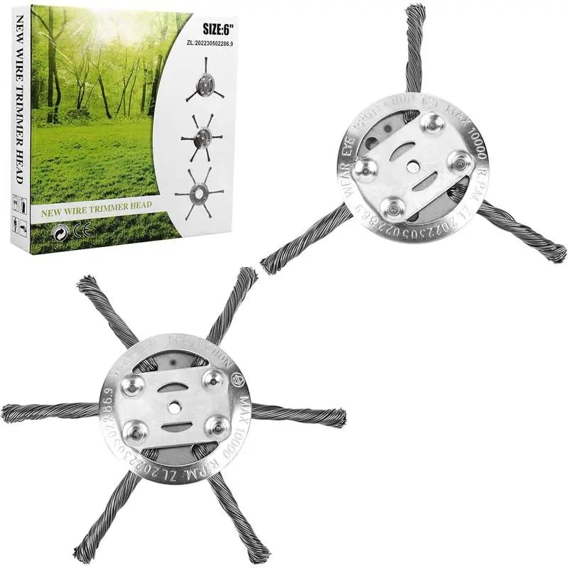 🔥Last Day 49% OFF - 🔥Universal Steel Wire Trimmer Head Replacement-Heavy-Duty Weed Brush Cutter