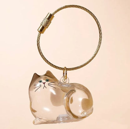 💥 Buy 1 Get 1 Free — Transparent Pet Storage Capsule Keychains 🐱