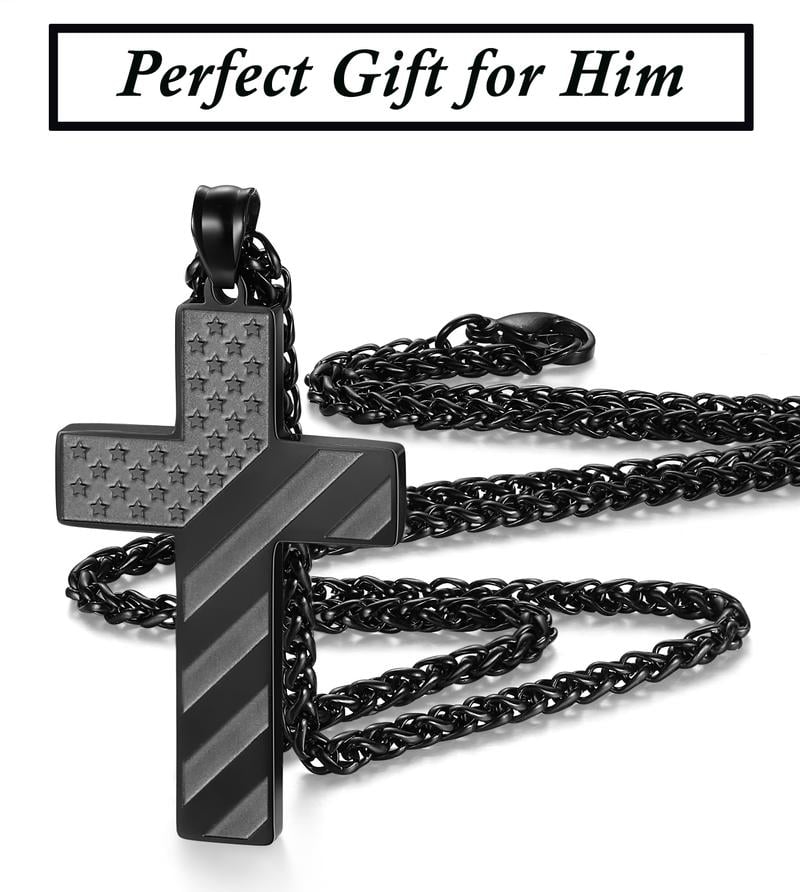 🏆Flash Sale⚡ 50K+ SOLD! Almost Gone-💥Flag Cross Necklace