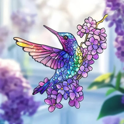 🐦✨Acrylic Sky Bluebird 2D Stained Art Ornament (8 inches)